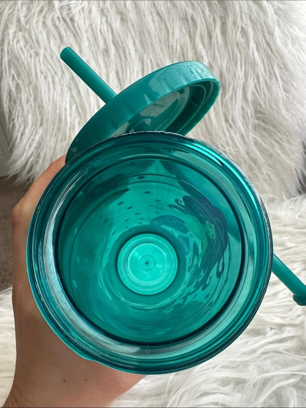 Teal Mermaid Acrylic Tumbler with Straw for school